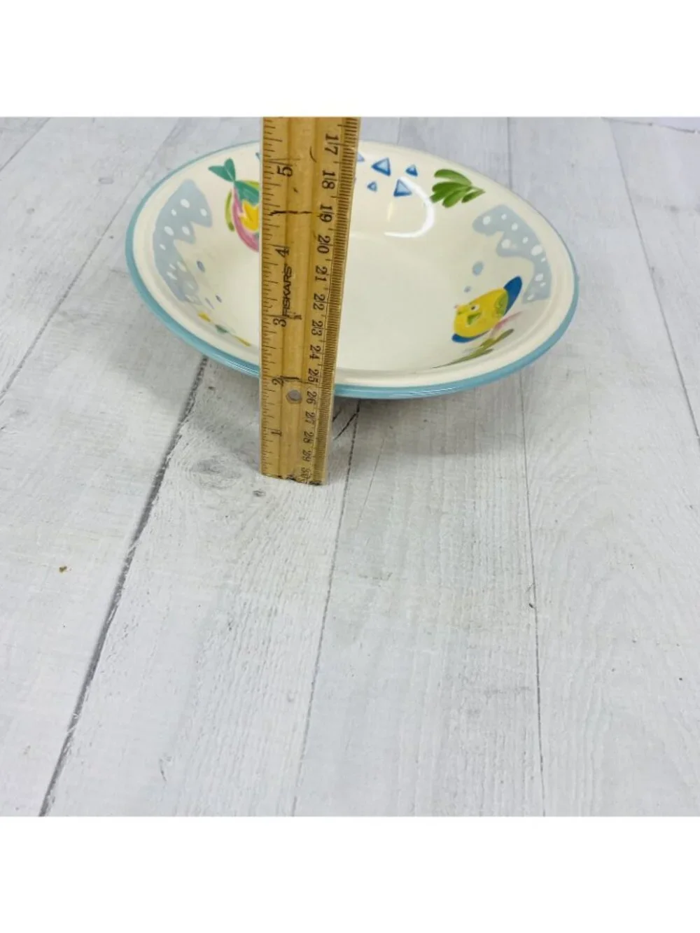 Studio Nova BARRIER REEF Y2310 Fish Aqua Tim Stoneware Soup Cereal Bowls Set 4